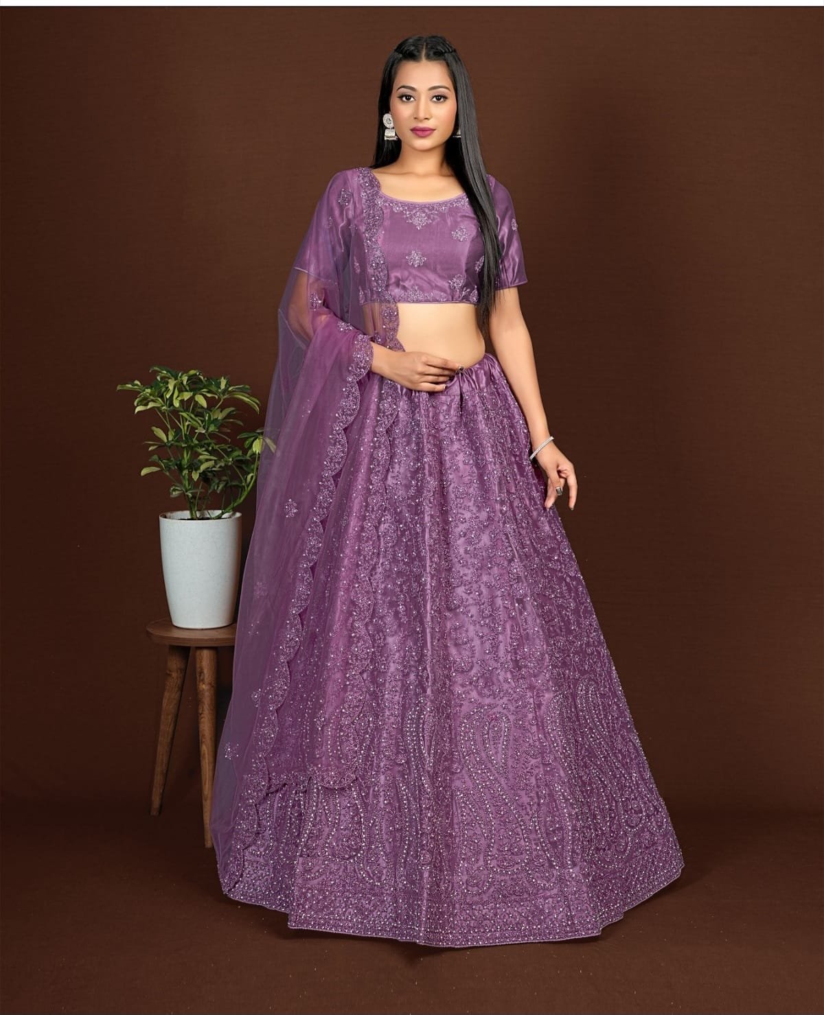 Lehenga purple